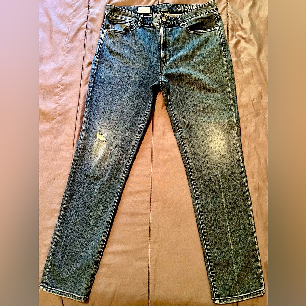 Women’s GAP Always Skinny High Rise Jeans size 29 Stretch Lightly Distressed GUC